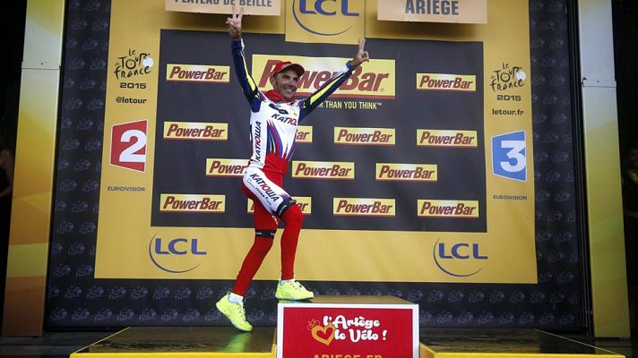 Telediario 1 - 'Purito' logra su doblete en el Tour bajo la tormenta pirenaica