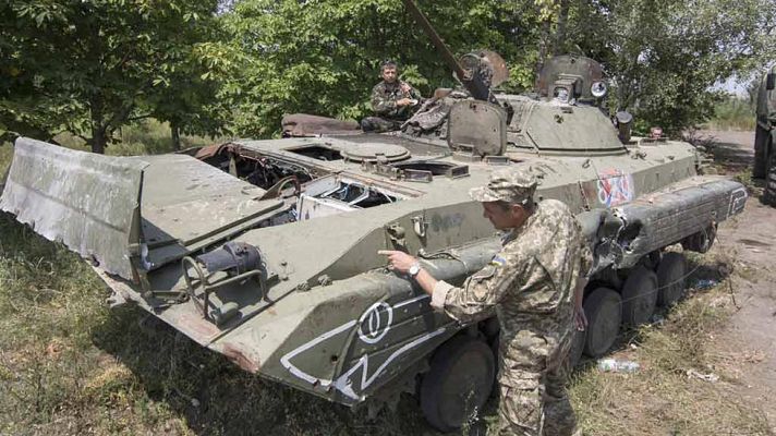 Telediario 1 - La escasez hace mella en los habitantes del este de Ucrania