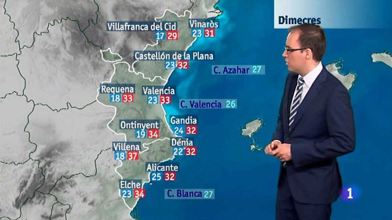 El tiempo en la Comunidad Valenciana - 21/07/15 - Ver ahora