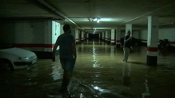 Telediario 1 - En Huesca reparan los daños de la tormenta del martes