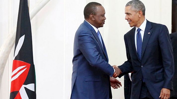 Telediario 1 - Barak Obama inaugura en Kenia la Cumbre Global de Emprendedores