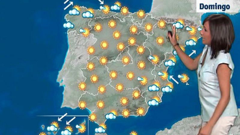 Temperaturas en ascenso y poco nuboso en general