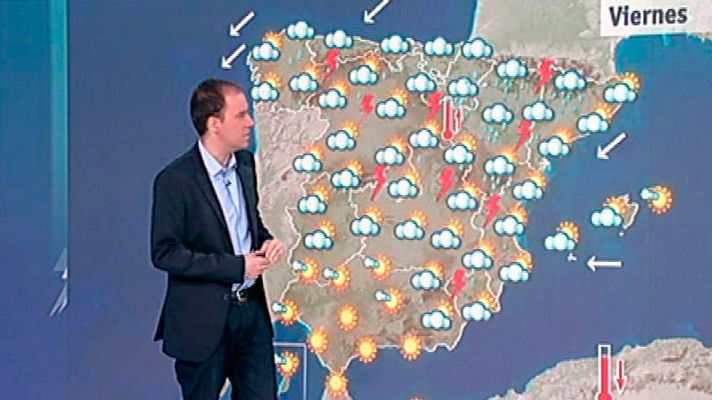 El tiempo - Tormentas fuertes en el tercio norte y mitad este