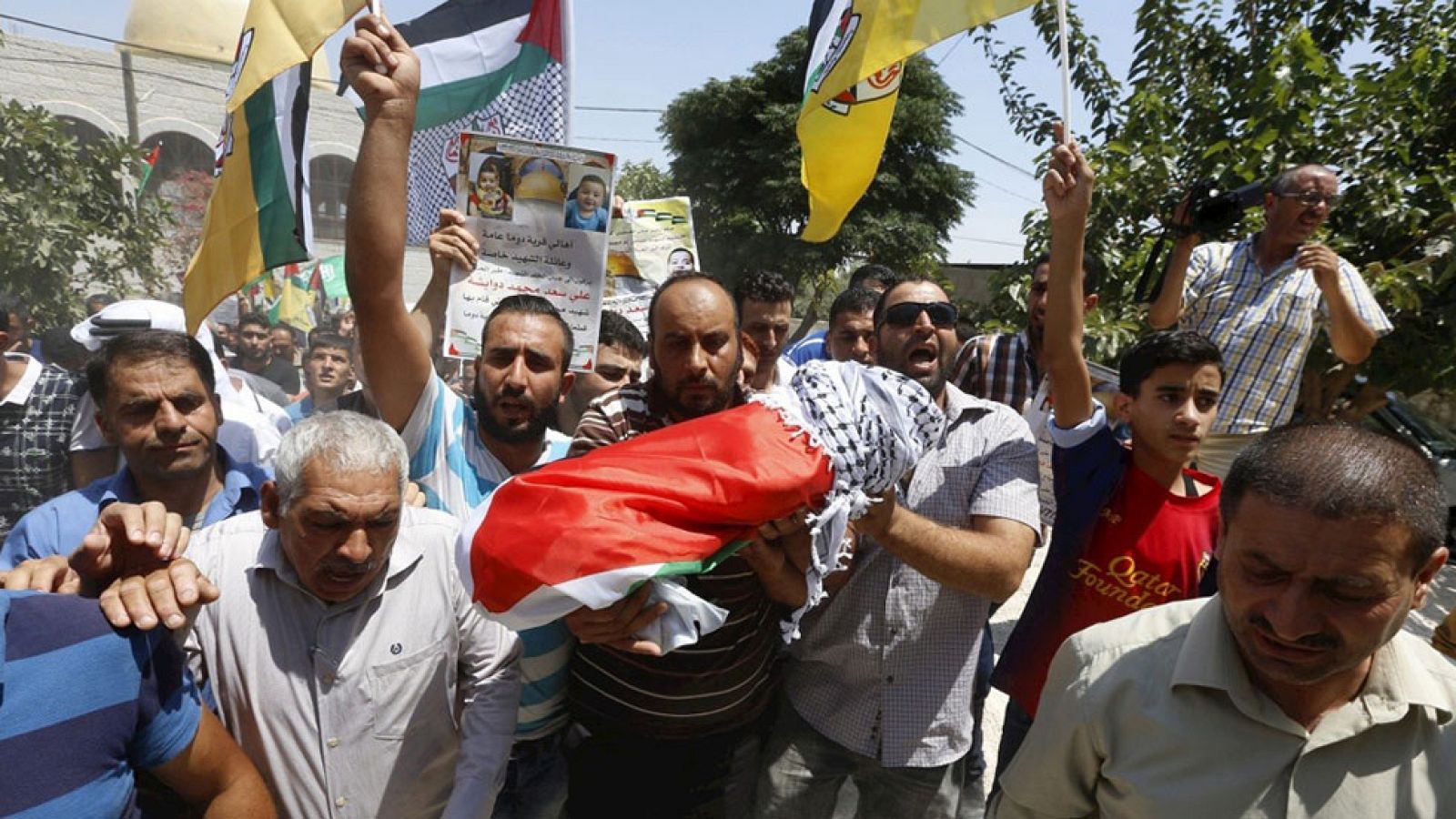 Enfrentamientos en Cisjordania tras la muerte de un bebé palestino en un incendio provocado