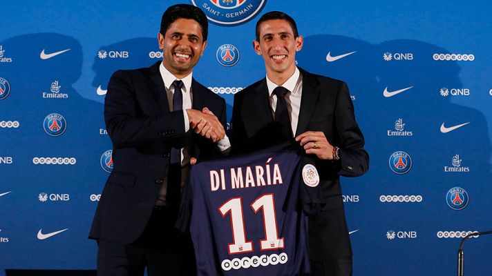 Telediario 1 - El PSG hace oficial el fichaje de Di María