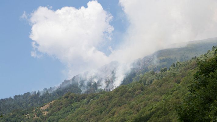 La mañana - Incendio en la Sierra de Gata ( Cáceres)