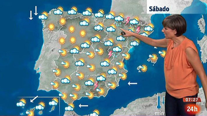 El tiempo - Tormentas fuertes en el noreste y menos calor en el interior de la Península