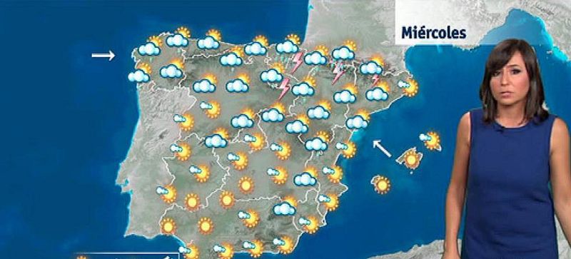 El frente frío que entra por el oeste trae tormentas y descenso de temperaturas