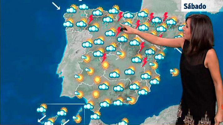 El tiempo - Chubascos localmente fuertes en Navarra y Aragón