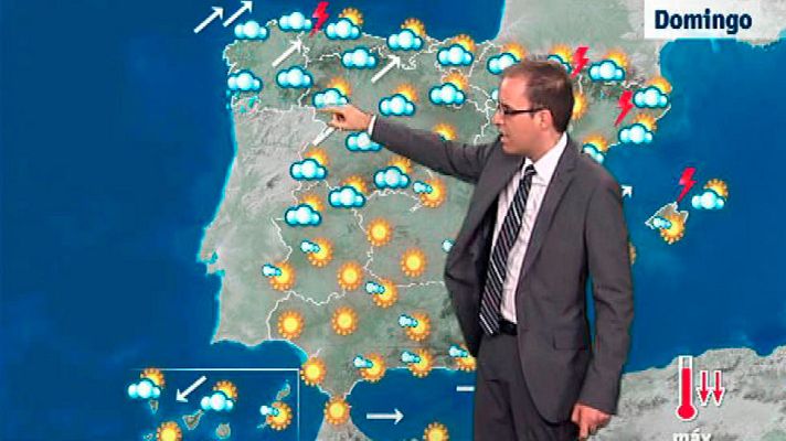 El tiempo - Posibilidad de chubascos y tormentas fuertes en Navarra y Aragón