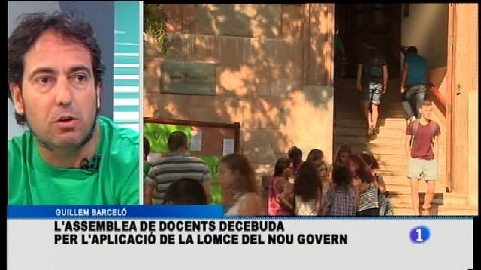 Guillem Barceló, Assemblea de Docents: "La vaga es mantendrà fins que no hi hagi un acord".