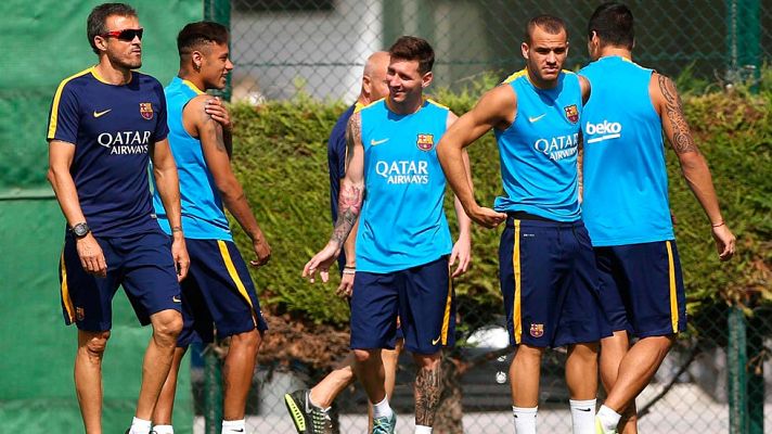 Telediario 1 - El Barça recupera el tridente para el Málaga