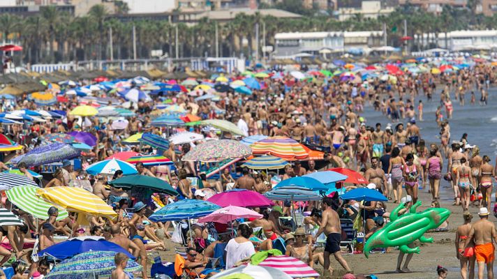 Telediario 1 - Récord para el turismo nacional y extranjero