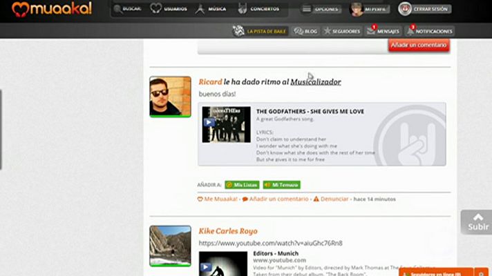 Telediario 1 - Muaaka, la primera red social para melómanos