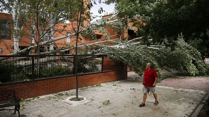 Telediario 1 - Numerosos daños en varias comunidades por las tormentas