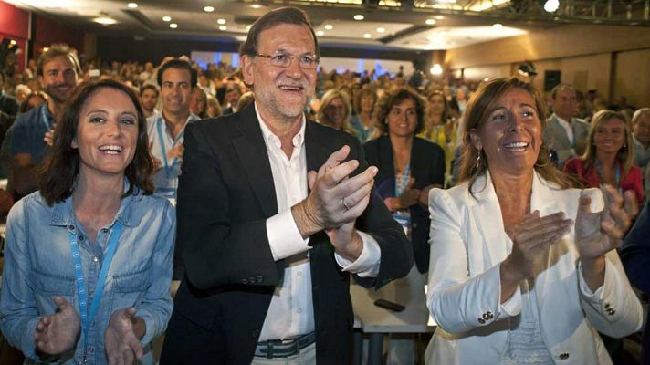 Telediario 1 - Rajoy postula al PP como el único por la unidad de España