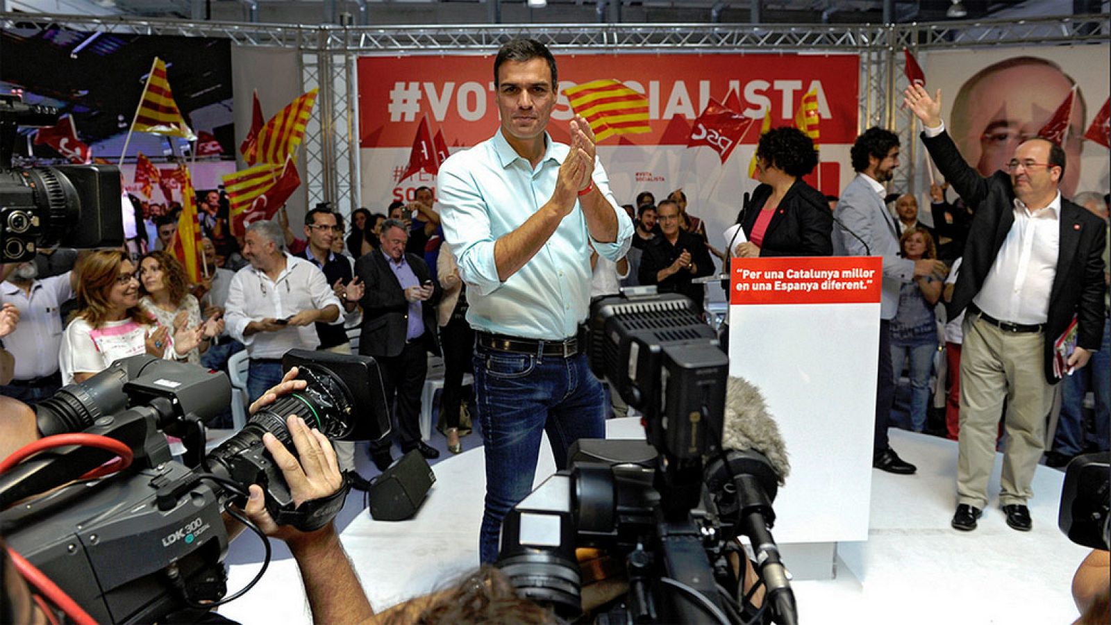 Pedro Sánchez: "Vamos a decirle a Mas que Cataluña es de todos los catalanes"