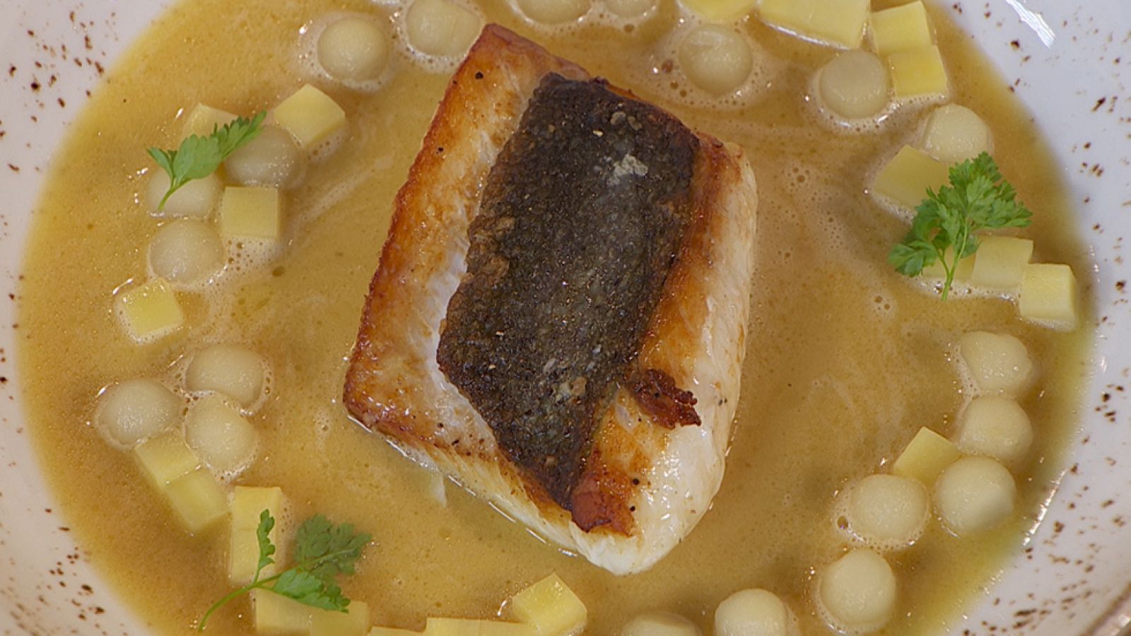 Gallo con salsa Meunière