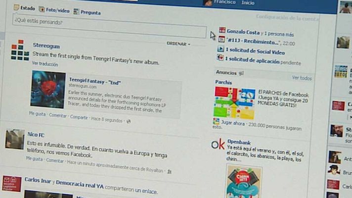 Telediario 1 - Facebook anuncia que pondrá en marcha el botón "no me gusta"