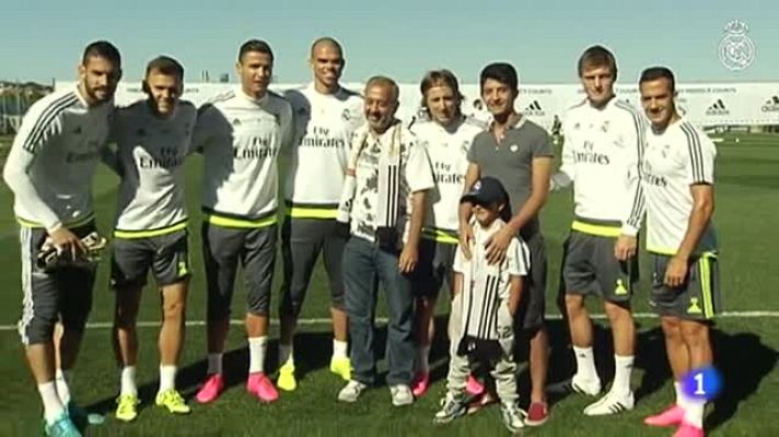 Telediario 1 - Osama y sus dos hijos conocen al Real Madrid