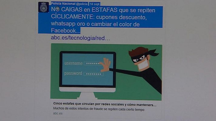 Telediario 1 - Los timos cibernéticos son cada vez más habituales