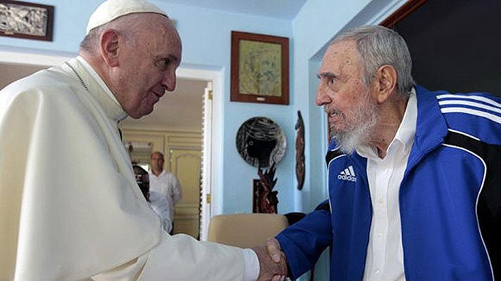 Telediario 1 - El papa Francisco se reúne con Fidel Castro en La Habana