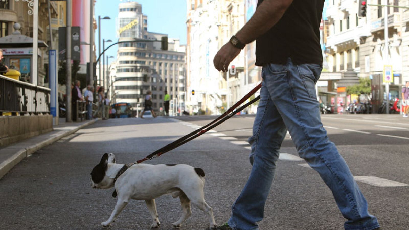 La Gran Vía de Madrid, sin coches