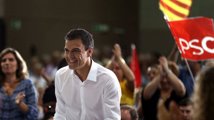 Telediario 1 - Pedro Sánchez se ofrece para "reconstruir la unidad de Cataluña" desde el Gobierno