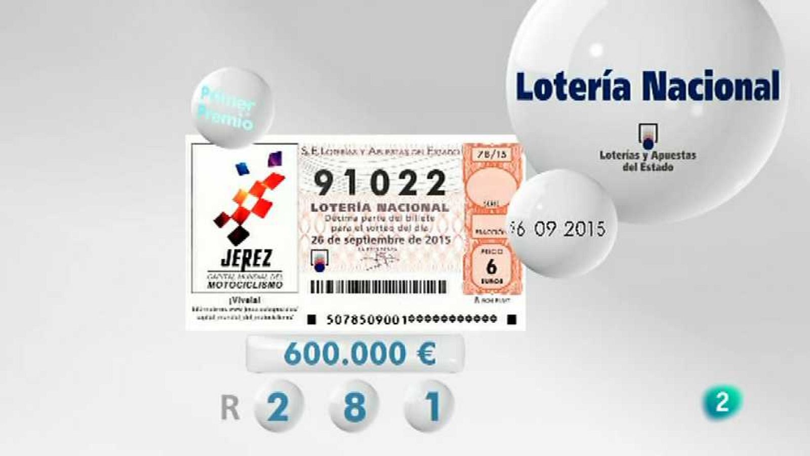 Sorteos Loteria Viajera - 26/09/15 - Ver ahora