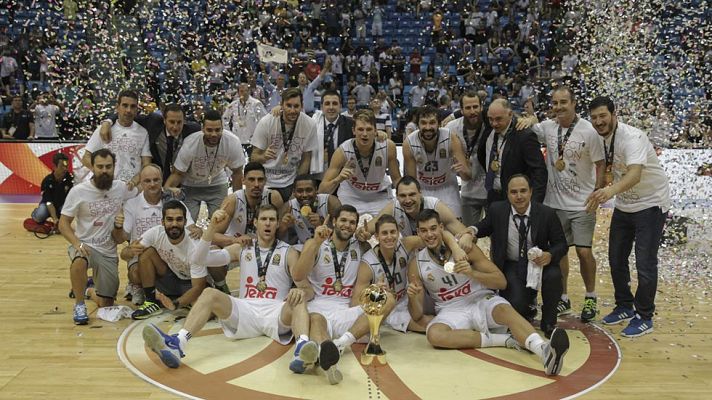 Telediario 1 - El Madrid de baloncesto ya tiene en casa su 'repóker' de títulos