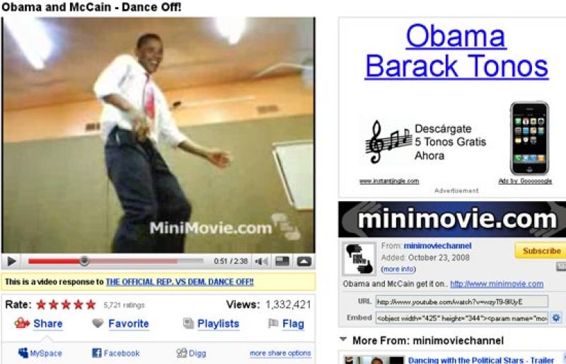 Obama y McCain son parodiados en internet | Ver