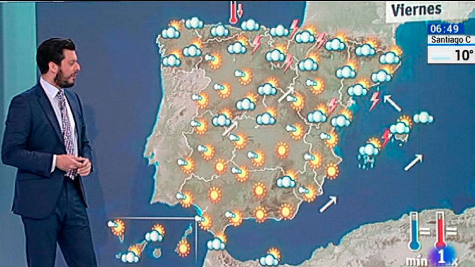 Posibles chubascos fuertes en Navarra, Cataluña, Castellón e Ibiza
