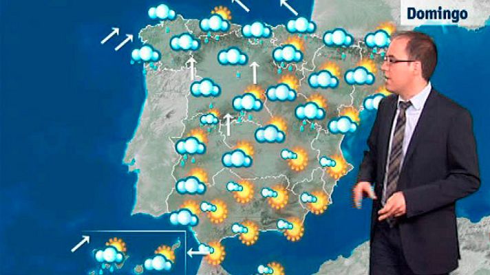 El tiempo - Los cielos nubosos en todo el país y chubascos en Cataluña