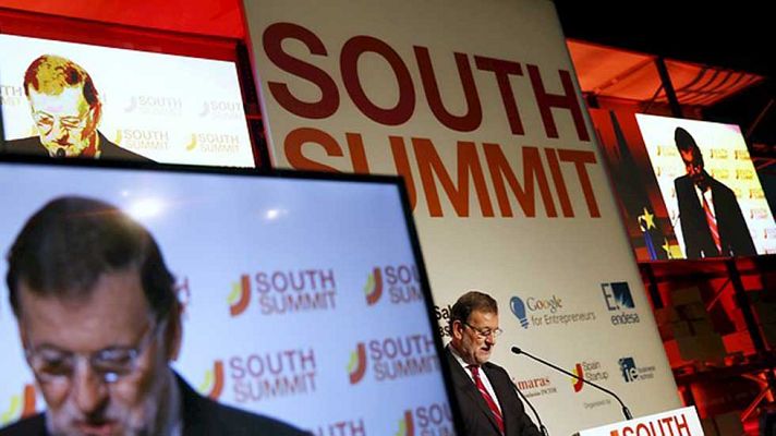 Telediario 1 - Rajoy inaugura la tercera edición del South Summit