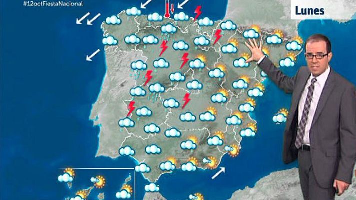 El tiempo - Lluvias abundantes en el noroeste peninsular