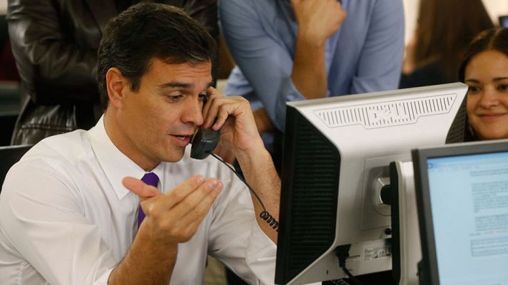 Telediario 1 - Pedro Sánchez acusa a Rajoy de "mentir" a la Comisión Europea con los presupuestos de 2016