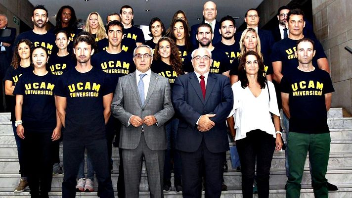 Telediario 1 - La UCAM concede 21 becas olímpicas junto al COE