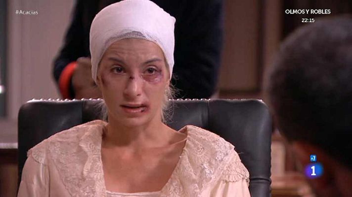 Acacias 38 - Cayetana asegura a las autoridades que Germán le dio una pal