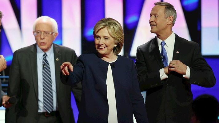 Telediario 1 - Clinton y Sanders monopolizan el debate demócrata