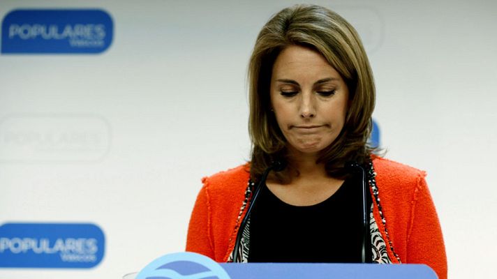 Telediario 1 - Arantza Quiroga dimite como presidenta del PP vasco tras "fracasar" su moción sobre convivencia