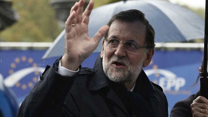 Telediario 1 - Rajoy ve "inaceptables" las "amenazas" a los tribunales y pide a Mas que "se someta" a la ley