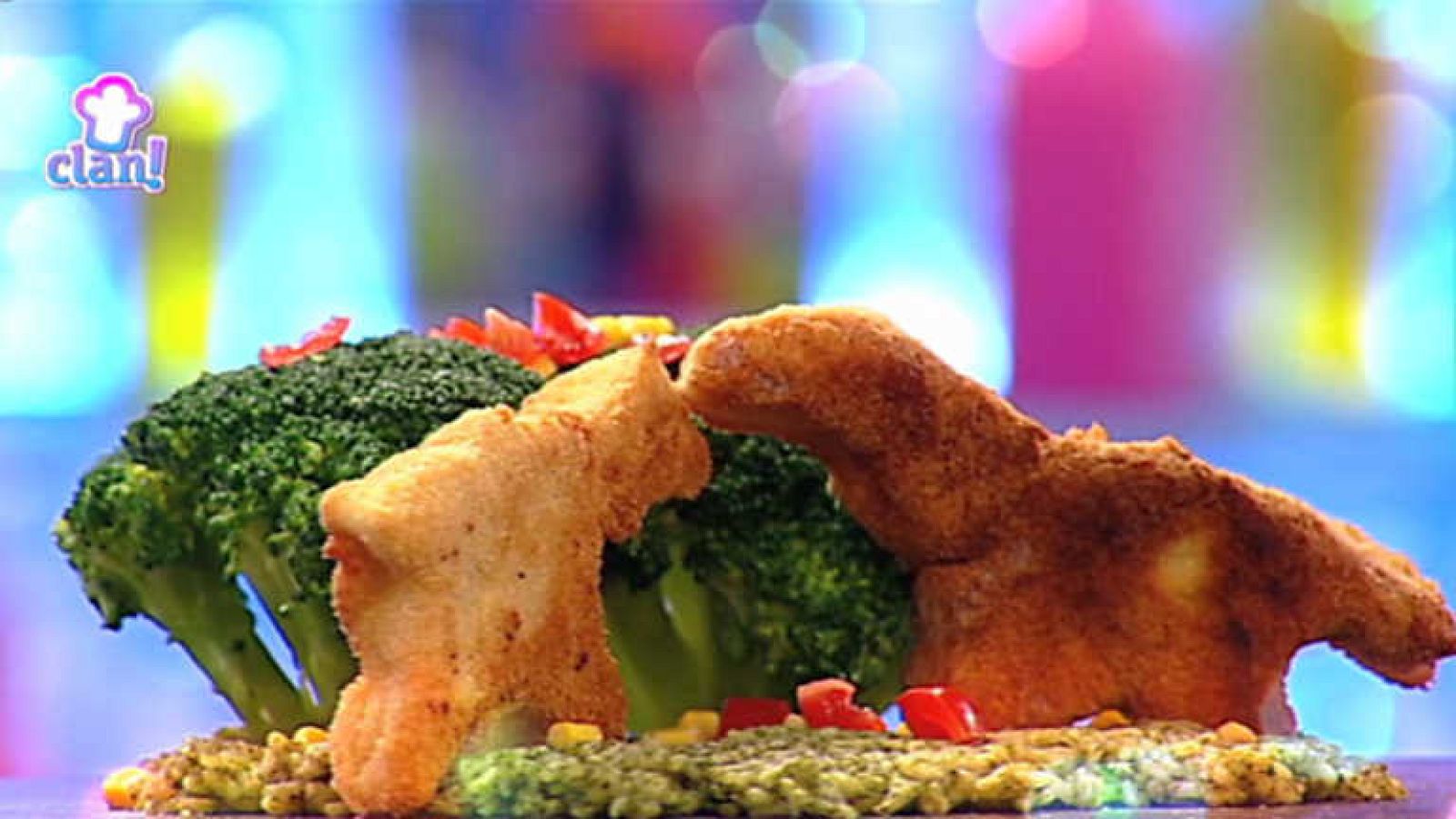 Receta Exprés - Brócolis jurásicos con dinonuggets - Cocina con Clan | Ver