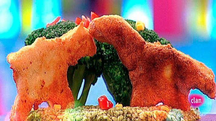  - Brócolis jurásicos con dinonuggets