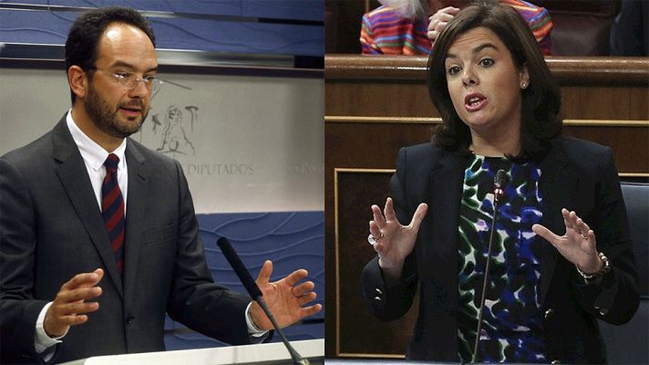  - Hernando y Sáenz de Santamaría se enzarzan por el modelo de gobierno y uso de los medios públicos