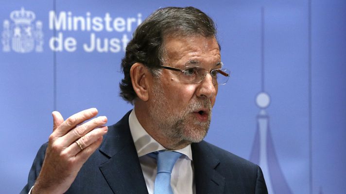 Telediario 1 - Rajoy inaugura una oficina anticorrupción para que "ningún delincuente disfrute de lo robado"