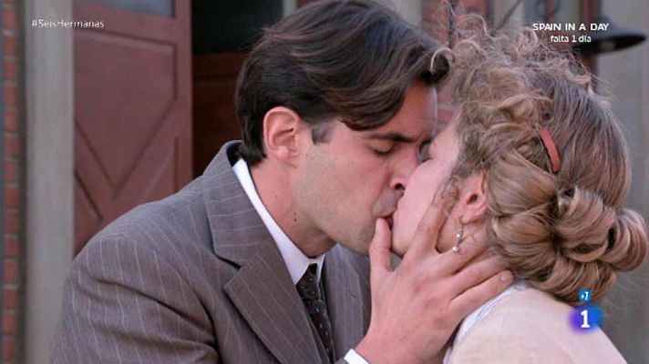 Seis hermanas - Salvador besa a Diana en un momento de debilidad