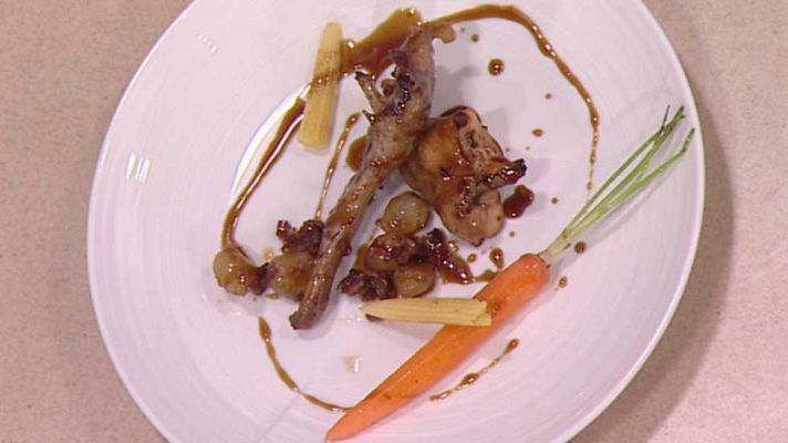 Cocina con Sergio - Conejo asado con salsa dulce y mazorcas de maíz