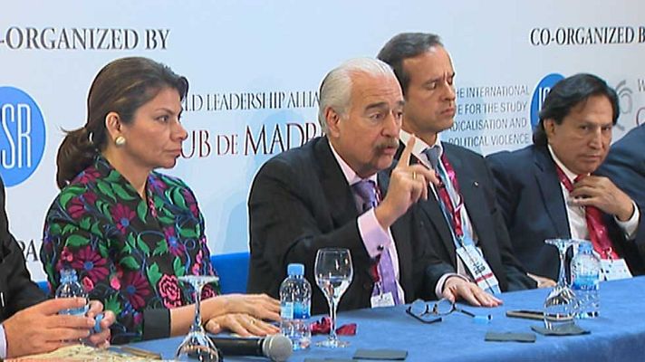 Telediario 1 - Seis ex-presidentes latinoamericanos se han reunido en Madrid para pedir la libertad de Leopoldo López