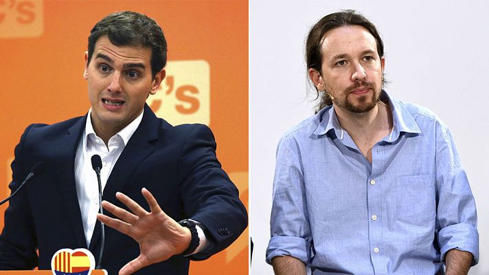 Telediario 1 - Rajoy recibirá en la Moncloa a Albert Rivera y a Pablo Iglesias para hablar de Cataluña