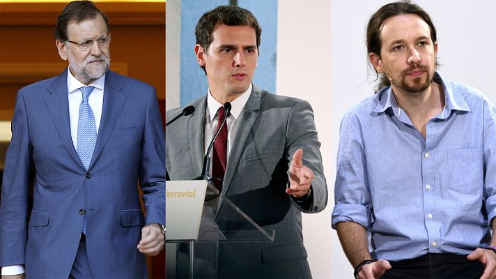 Telediario 1 - Rajoy recibirá en La Moncloa a Albert Rivera y Pablo Iglesias para hablar del desafío independentista catalán